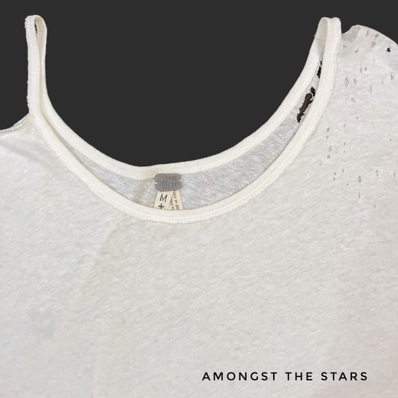 Free People After Party Cold Shoulder Linen Tee - Picture 7 of 11